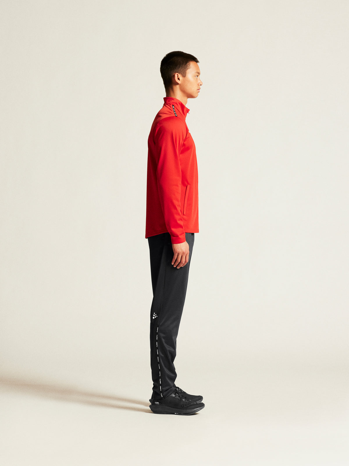 Craft Squad Go FZ Jacket Herren in Rot, Detailansicht
