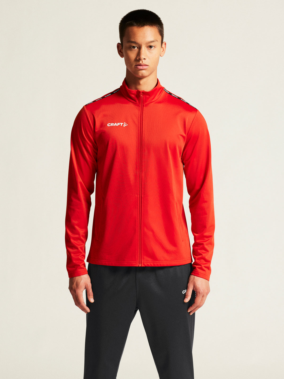 Craft Squad Go FZ Jacket Herren in Rot, Detailansicht