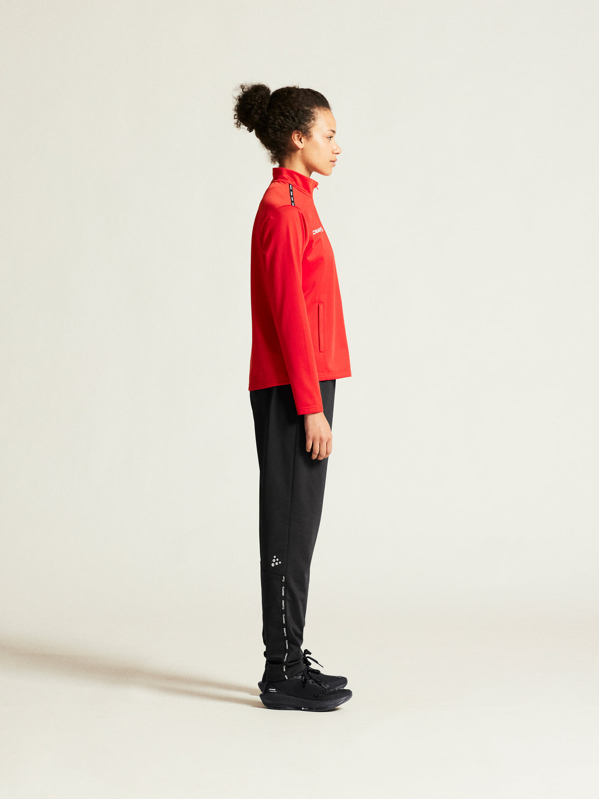 Craft Squad Go FZ Jacket Damen in Rot, Detailansicht