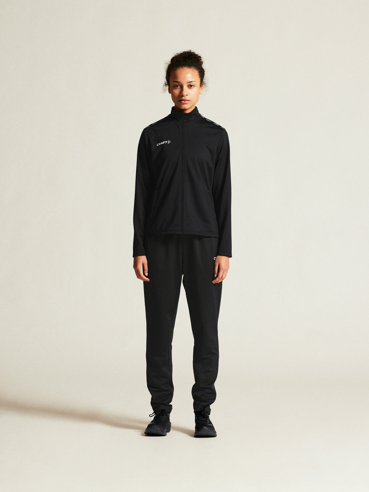 Craft Squad Go FZ Jacket Damen in Schwarz, Detailansicht