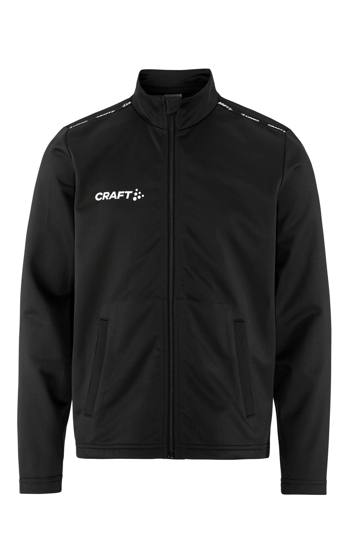 Craft Squad Go FZ Jacket Junior in Schwarz, Detailansicht