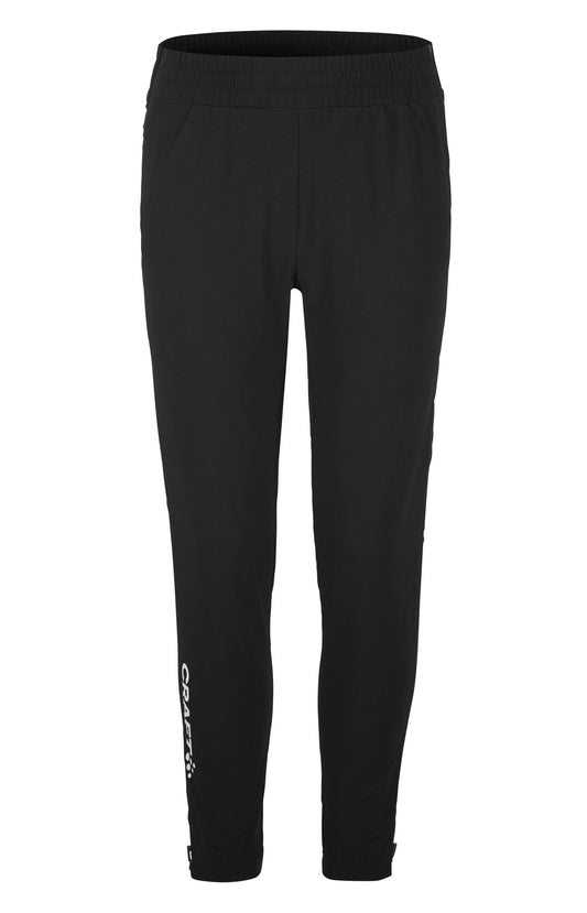 Craft Rush 2.0 Training FZ Pants Junior in Schwarz, Vorderansicht