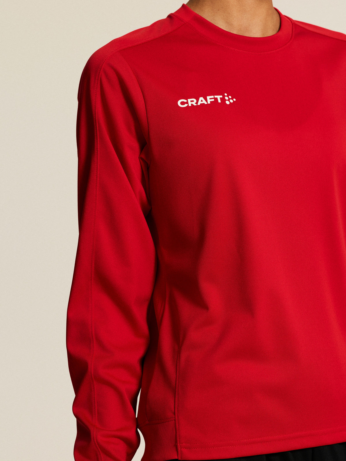 Craft Evolve 2.0 Crewneck Damen in Rot, Detailansicht