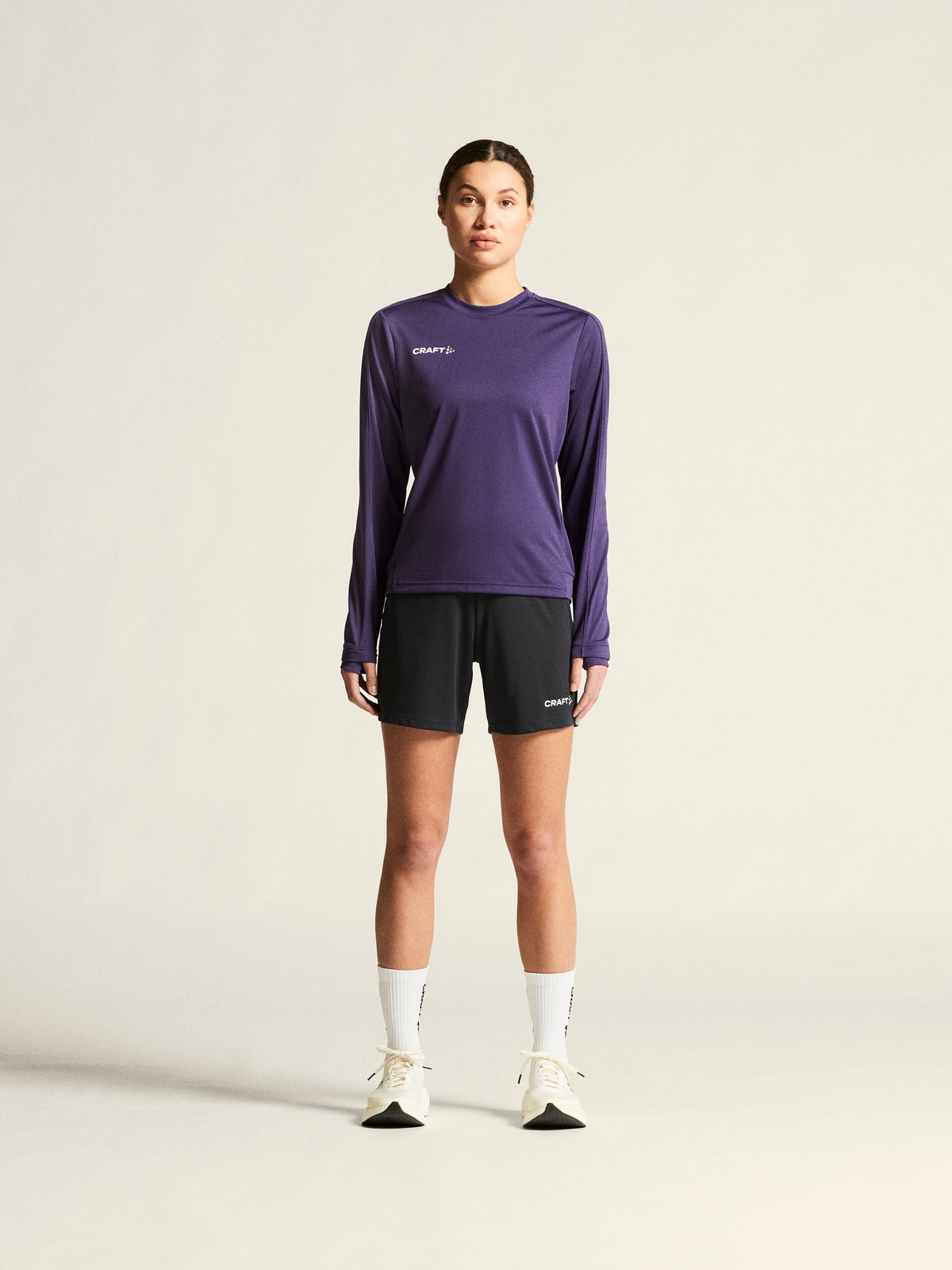 Craft Evolve 2.0 Crewneck Damen in Violett, Detailansicht