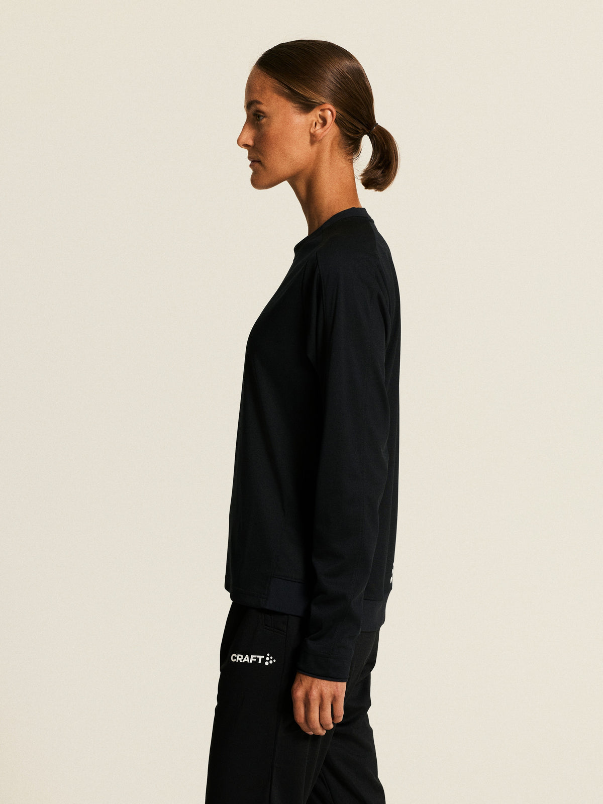Craft Evolve 2.0 Crewneck Damen in Schwarz, Detailansicht
