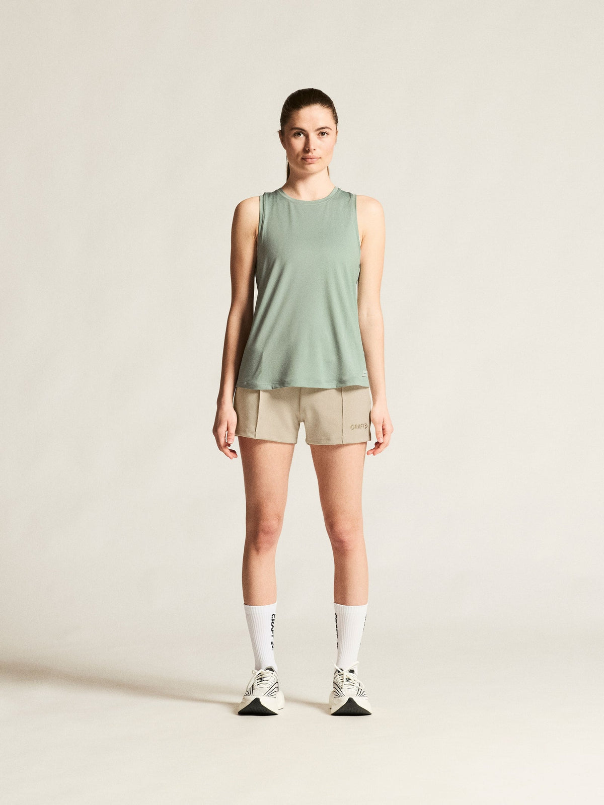 Craft Collective Singlet Damen in Grün, Detailansicht