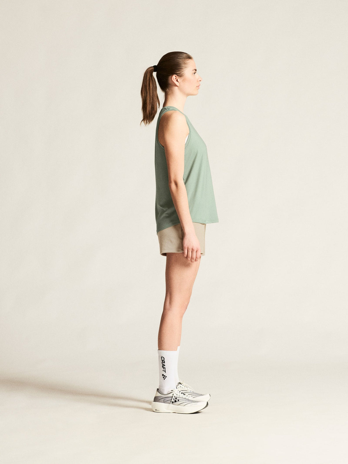 Craft Collective Singlet Damen in Grün, Detailansicht