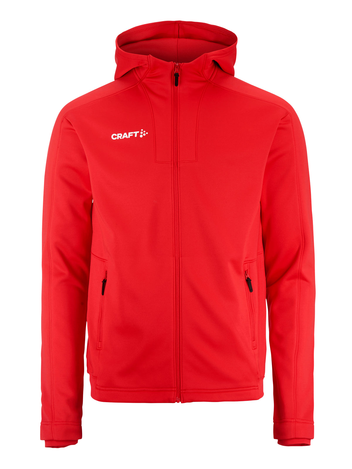 Craft Evolve 2.0 Brushed Hood Jacket Herren in Rot, Vorderansicht
