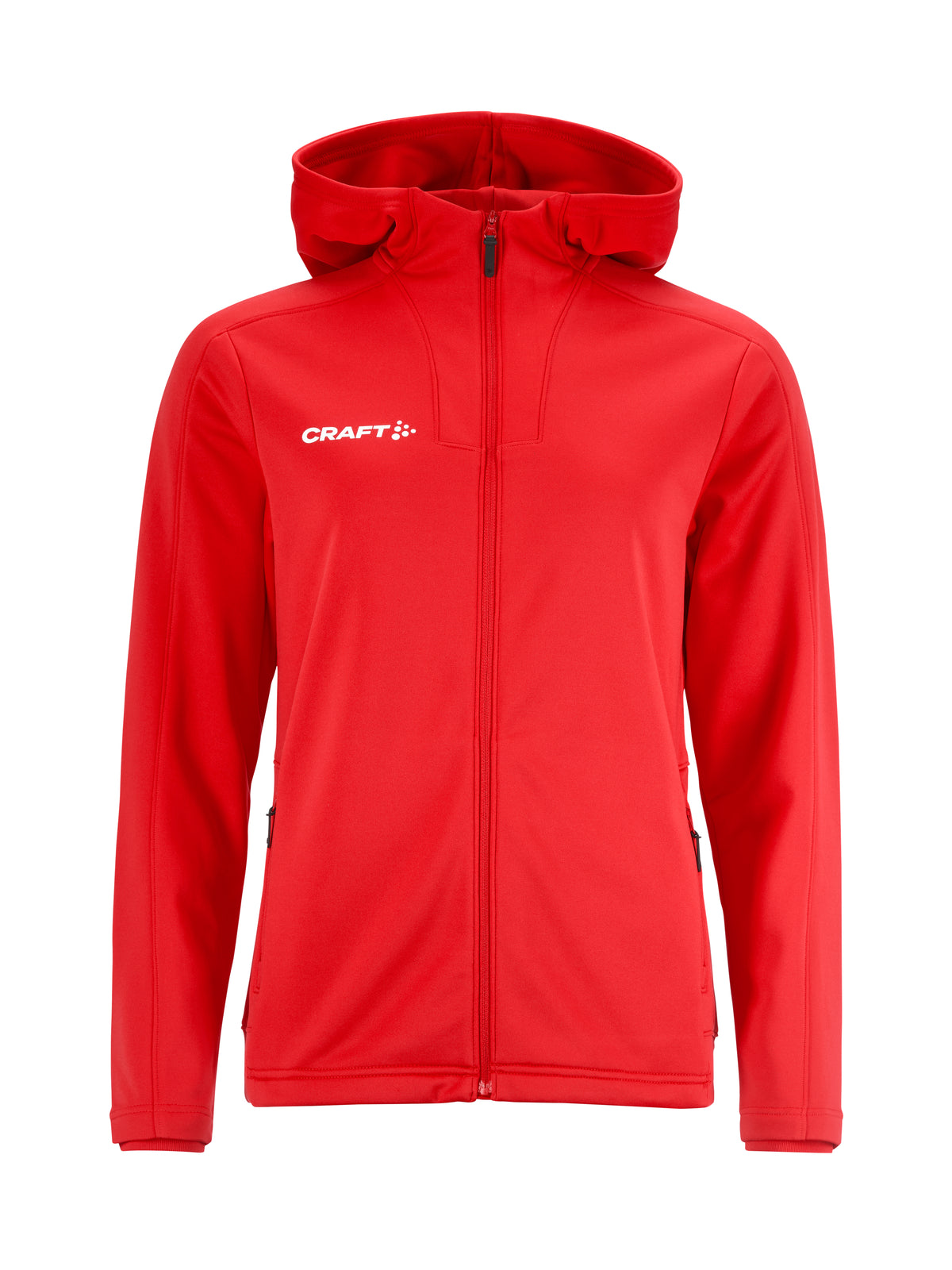 Craft Evolve 2.0 Brushed Hood Jacket Damen in Rot, Vorderansicht