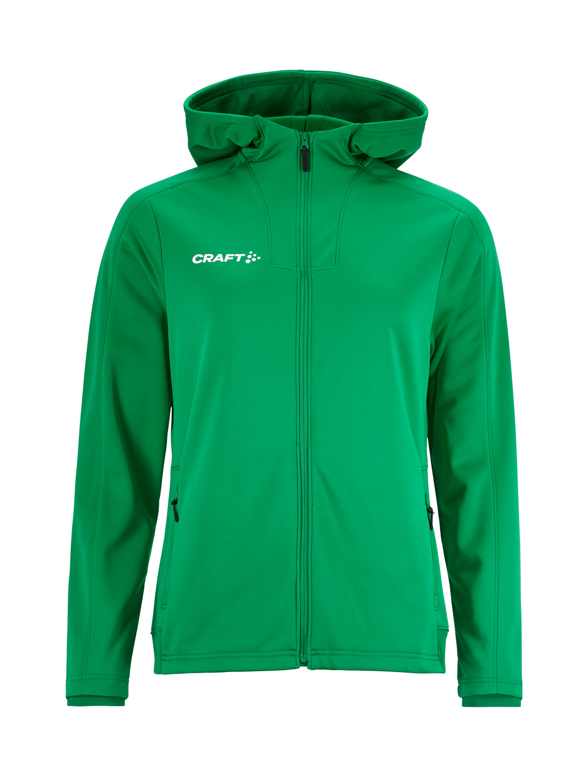 Craft Evolve 2.0 Brushed Hood Jacket Damen in Grün, Vorderansicht
