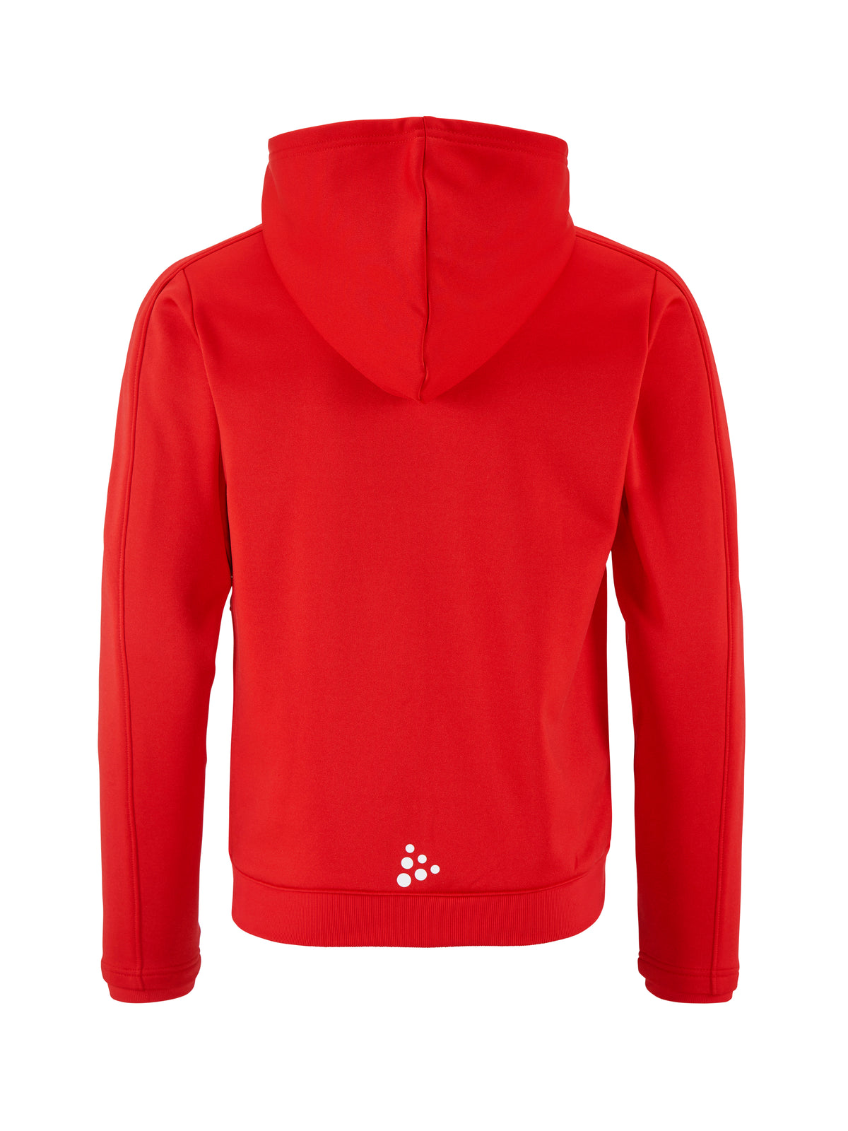 Craft Evolve 2.0 Brushed Hood Jacket Junior in Rot, Rückansicht