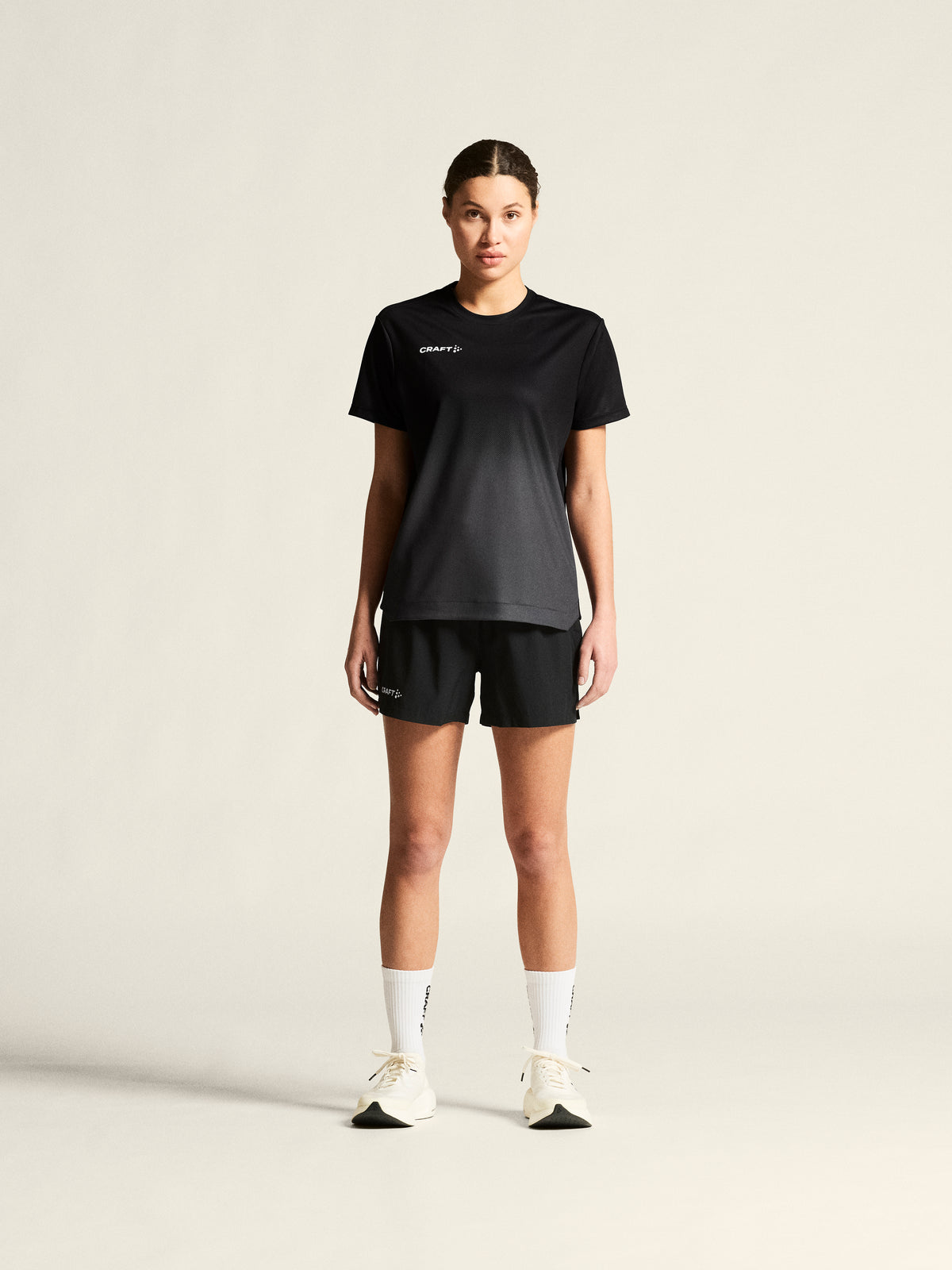 Craft Ability Shorts Damen in Schwarz, Detailansicht