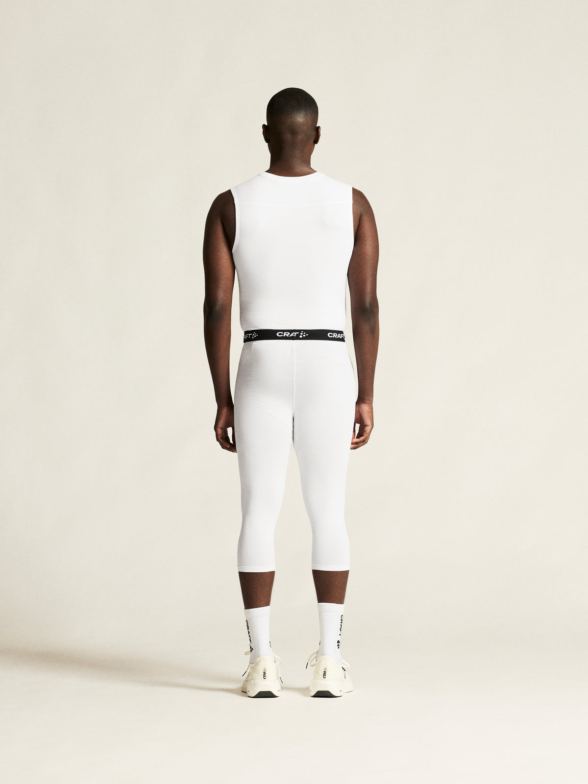 Craft Ability 3/4 Tights Unisex in Weiss, Detailansicht