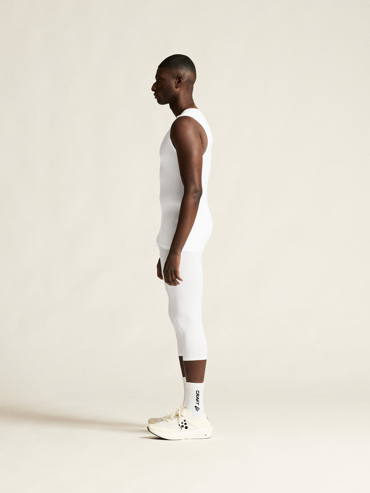 Craft Ability 3/4 Tights Unisex in Weiss, Detailansicht