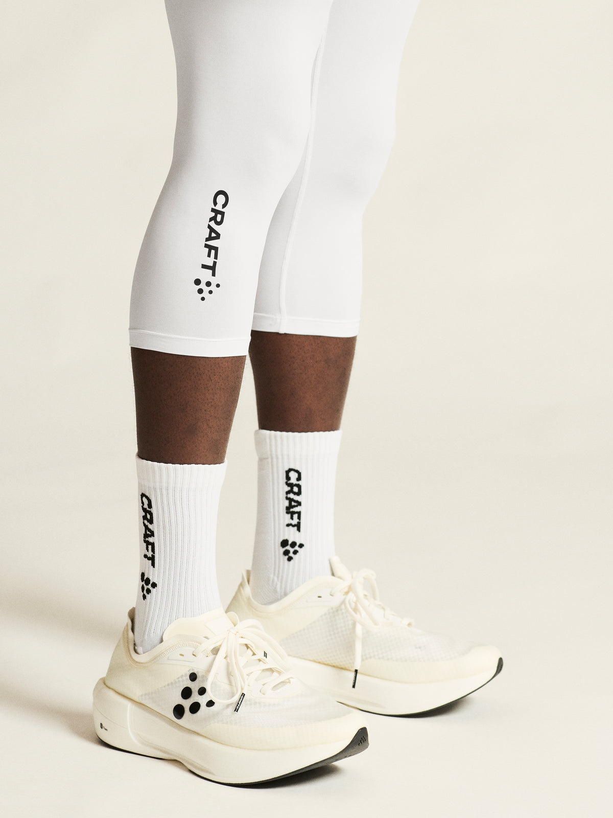 Craft Ability 3/4 Tights Unisex in Weiss, Detailansicht