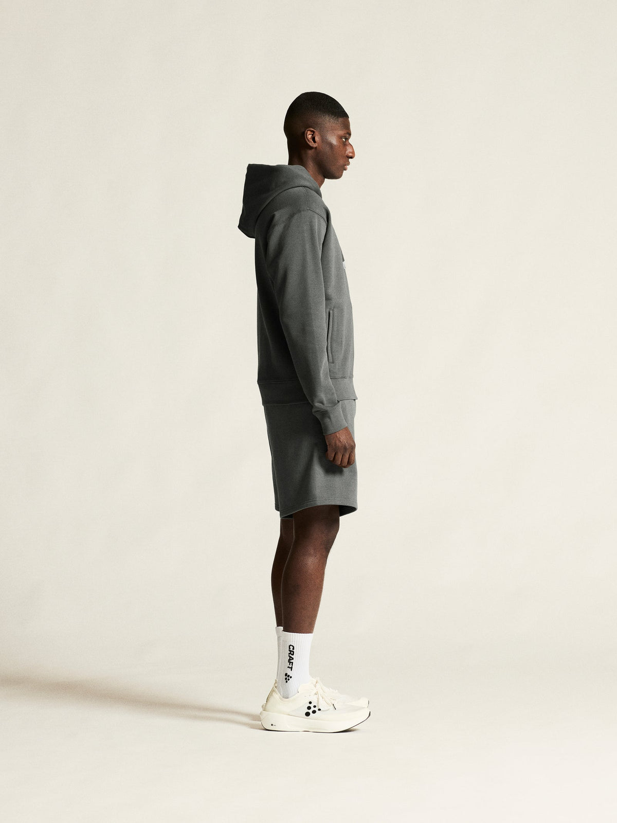 Craft Frequent FZ Hoodie Herren in Grau, Detailansicht