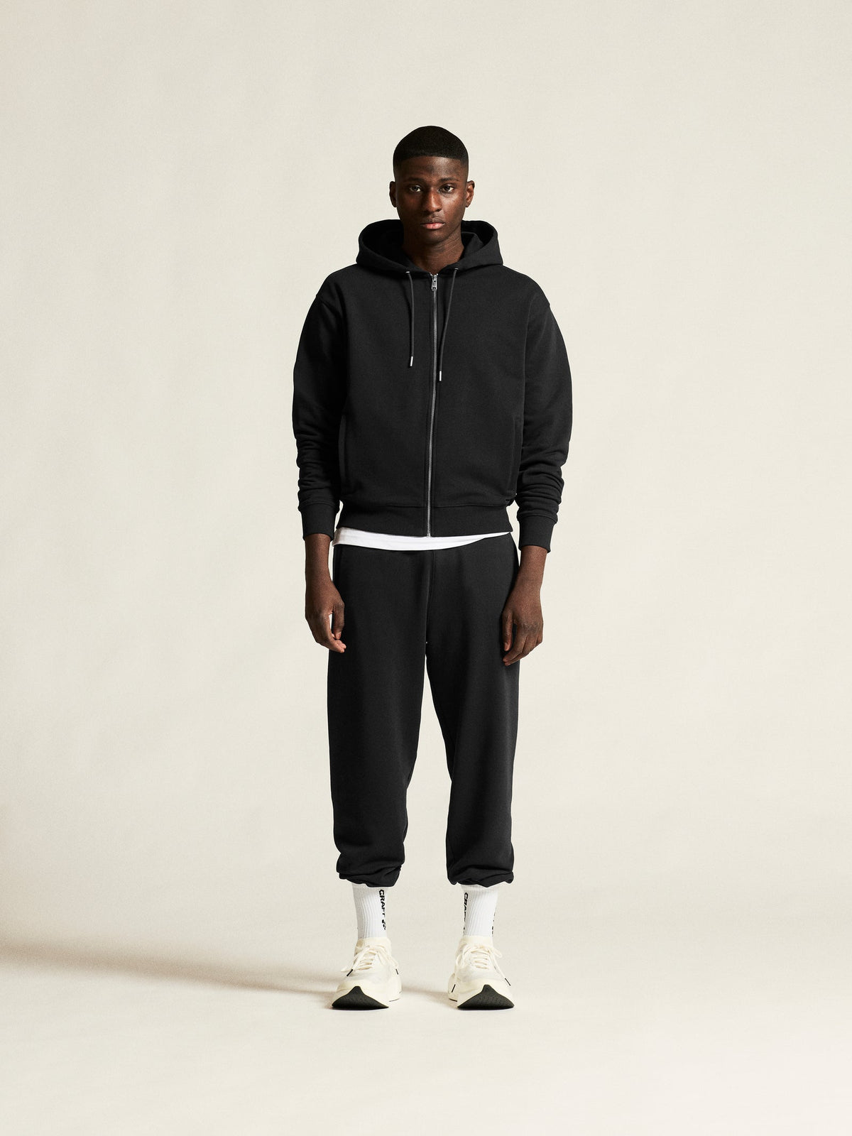 Craft Frequent FZ Hoodie Herren in Schwarz, Detailansicht
