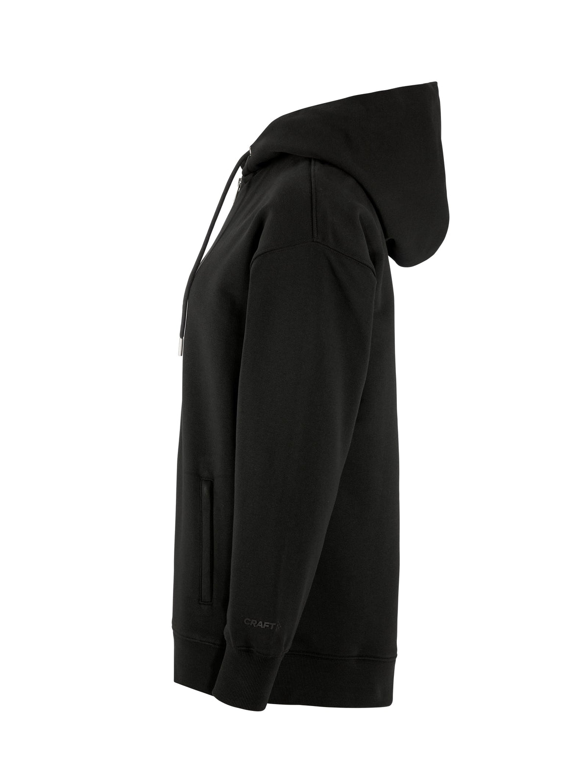 Craft Frequent FZ Hoodie Damen in Schwarz, Seitenansicht links