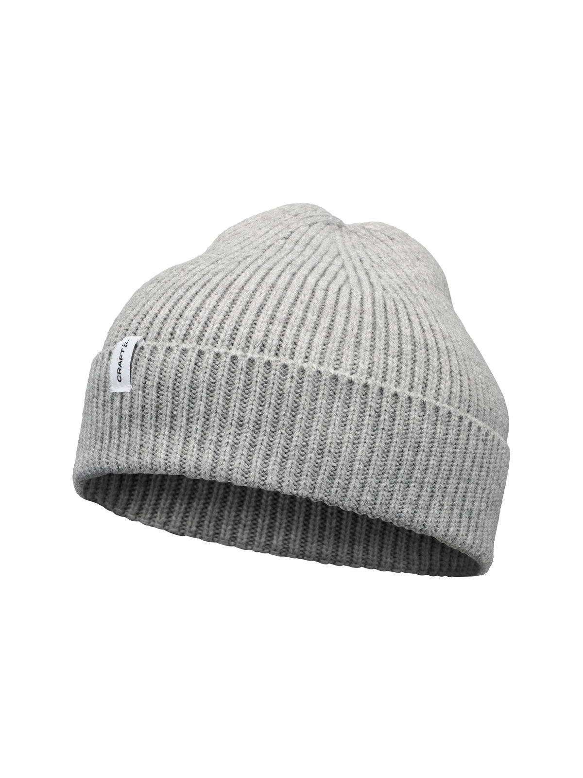 Craft Urban Rib Beanie in Grau meliert, Vorderansicht