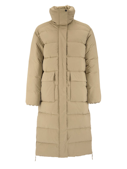 Craft Urban Long Padded Coat Damen in Beige, Vorderansicht