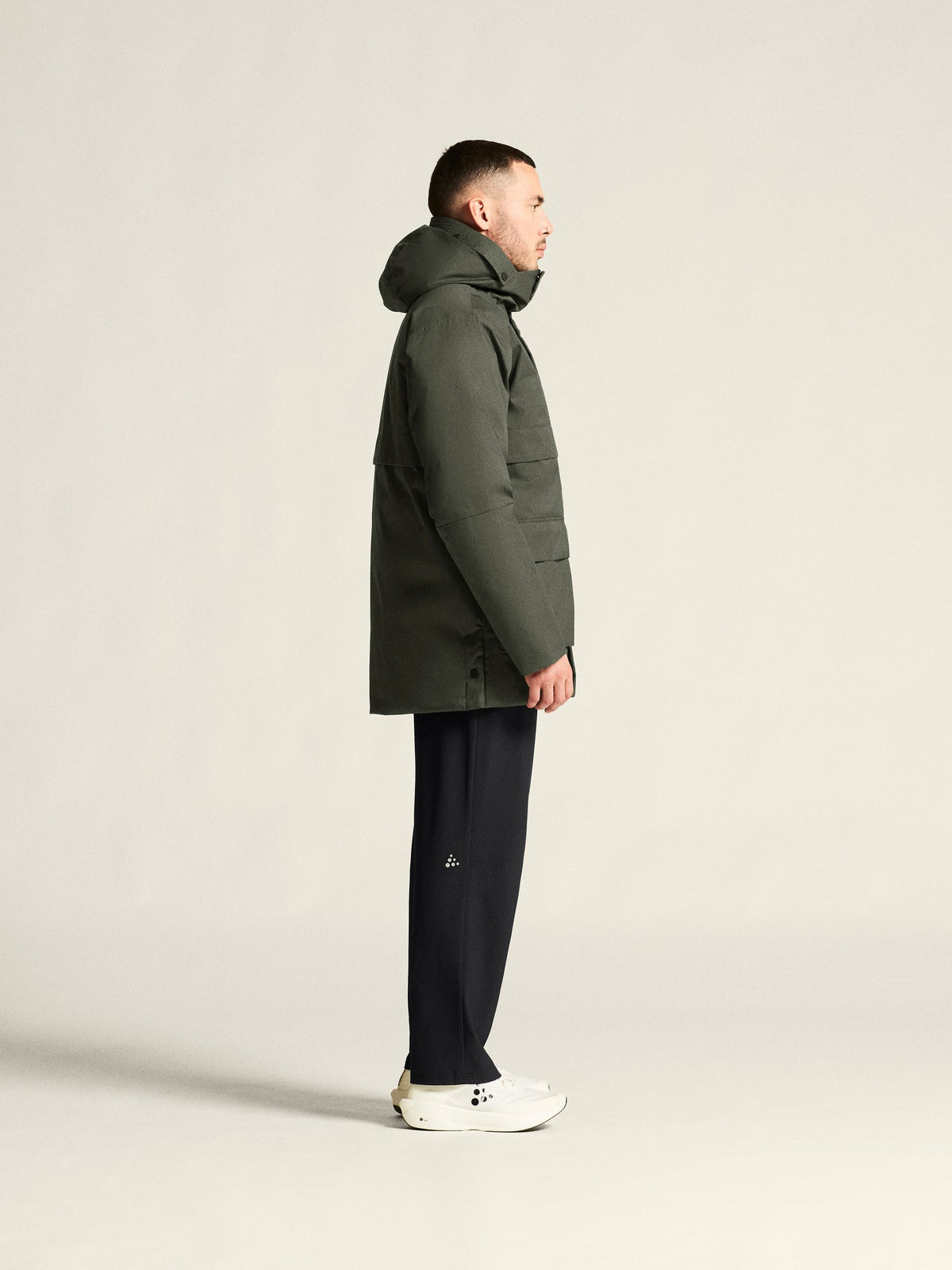 Craft Urban Padded Parka Herren in Grün, Detailansicht