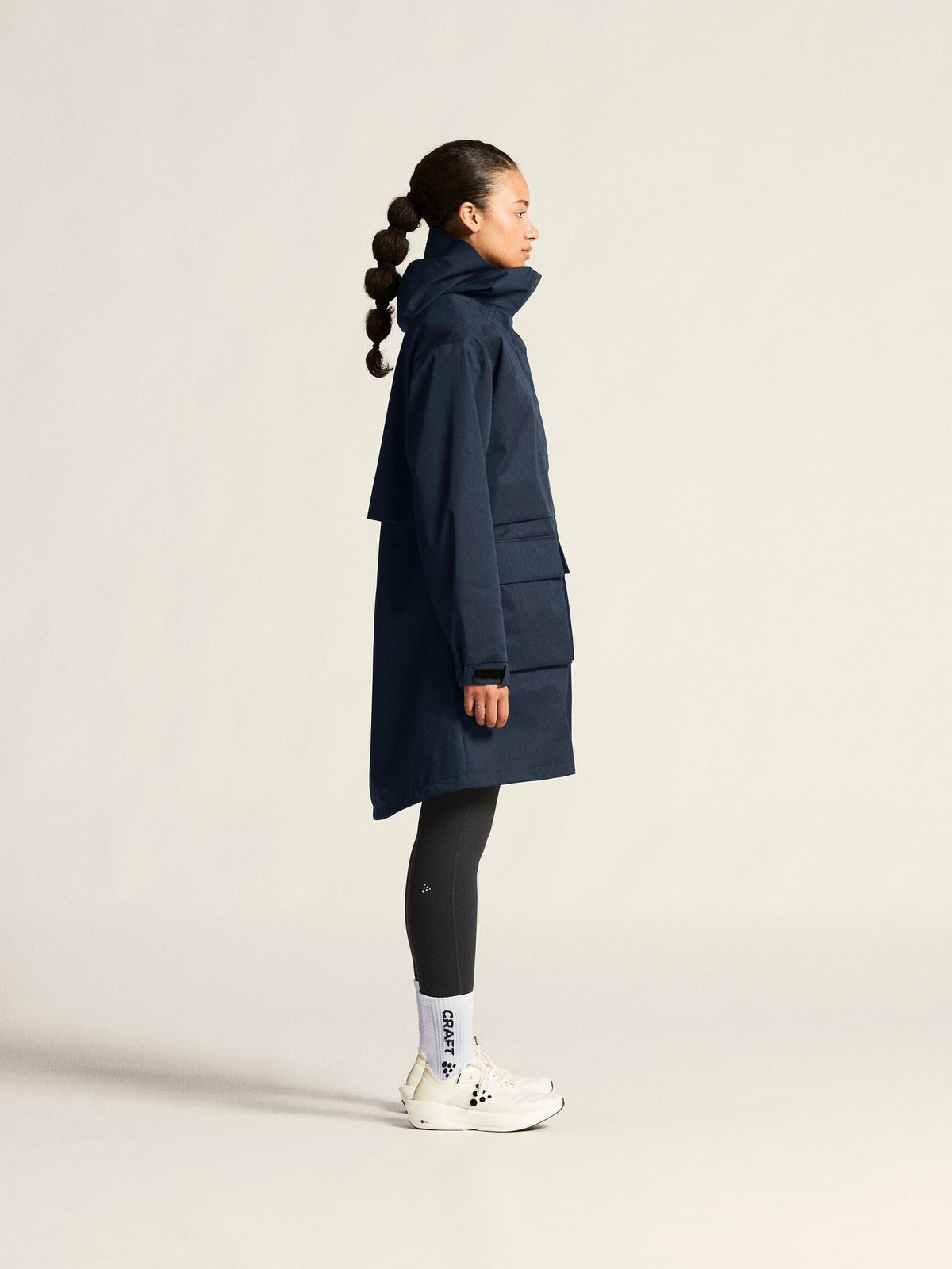 Craft Urban Parka Damen in Dunkelblau, Detailansicht