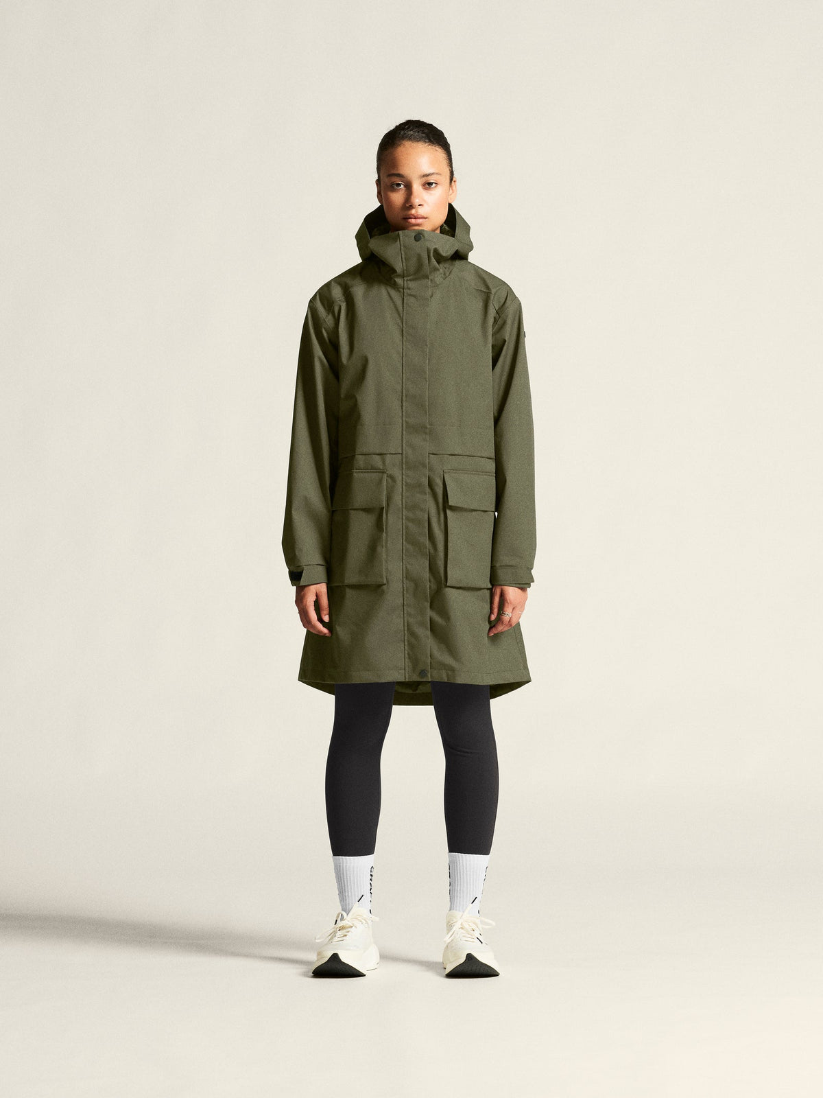 Craft Urban Parka Damen in Grün, Detailansicht