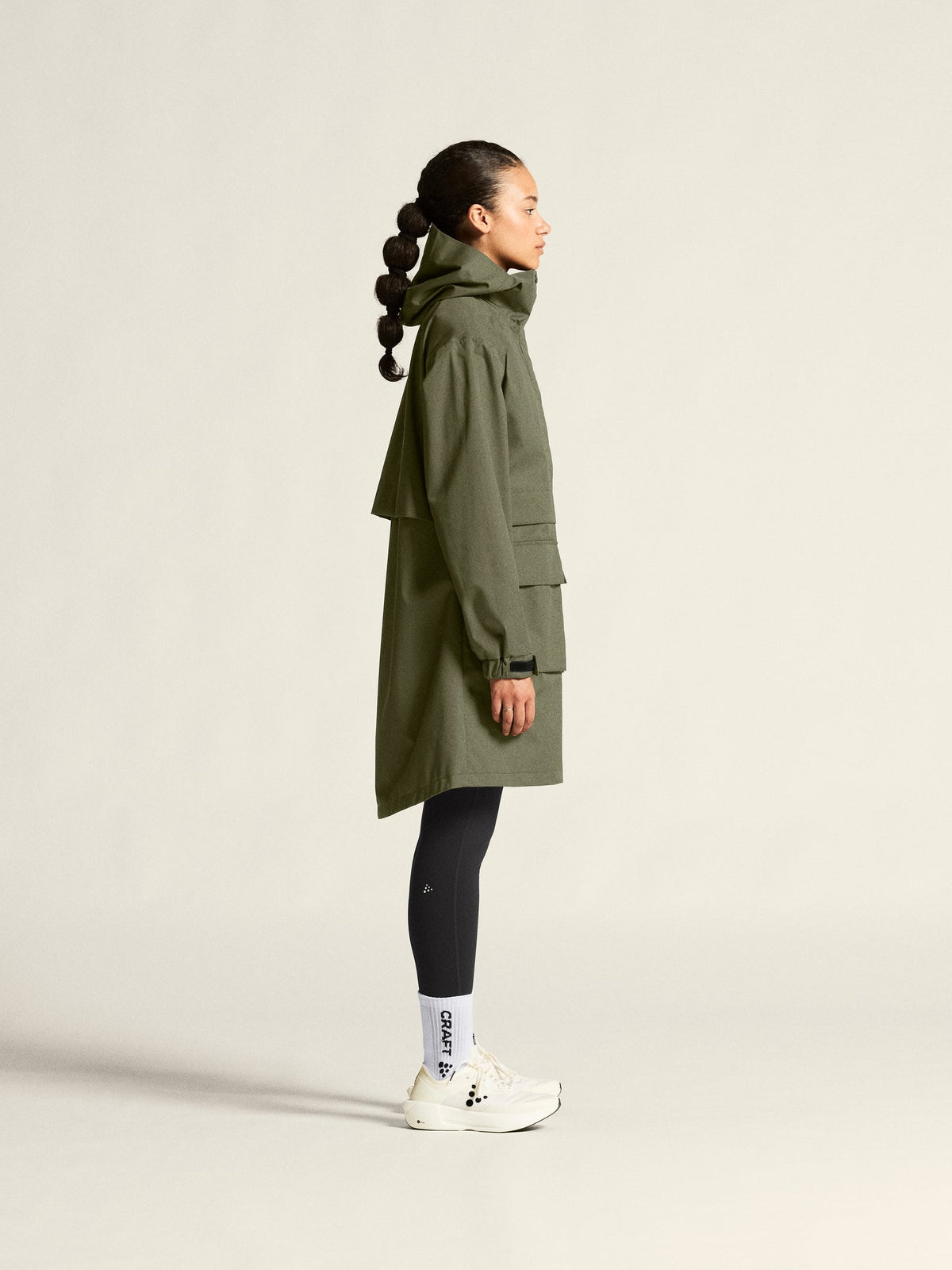 Craft Urban Parka Damen in Grün, Detailansicht