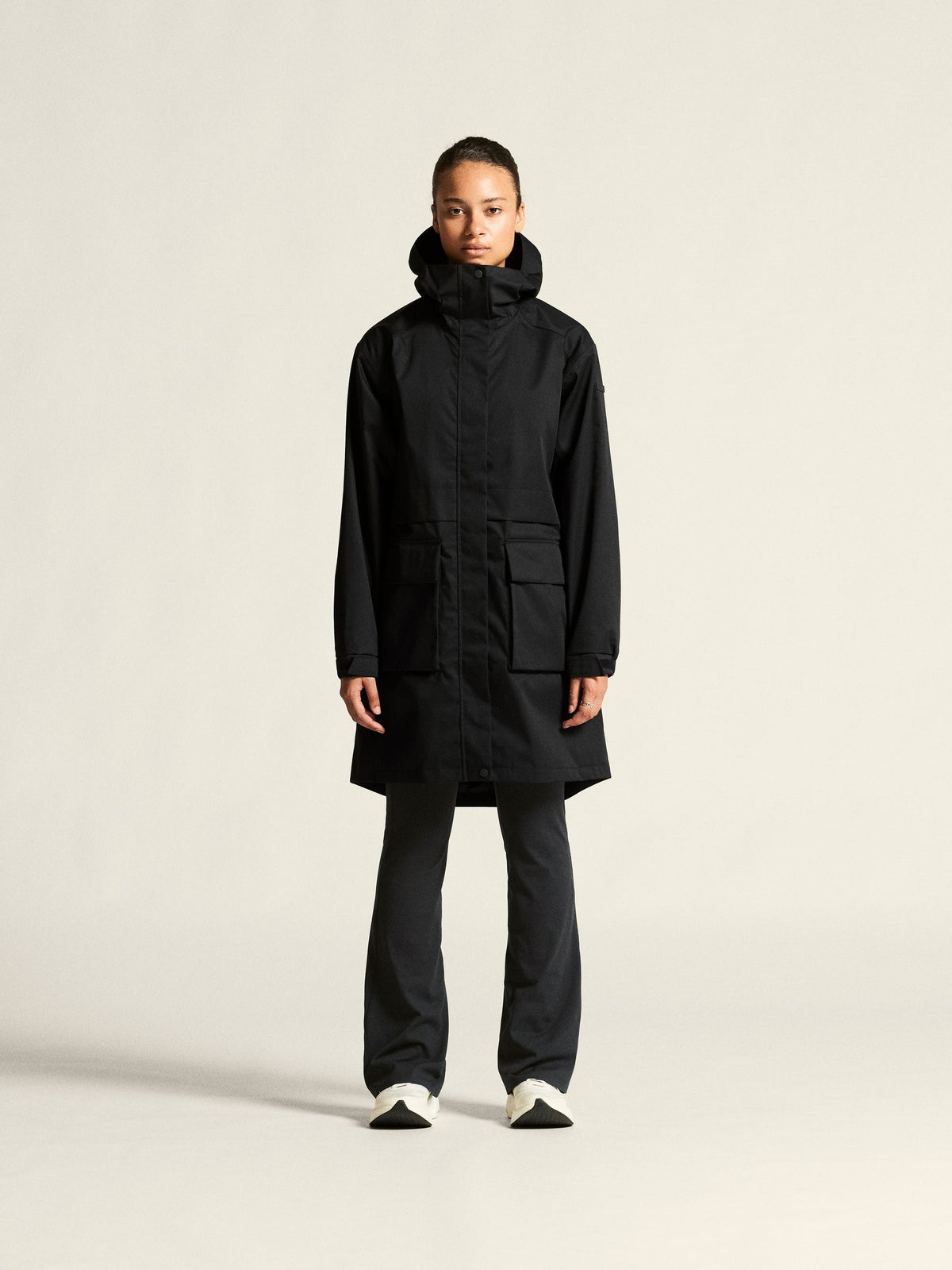 Craft Urban Parka Damen in Schwarz, Detailansicht