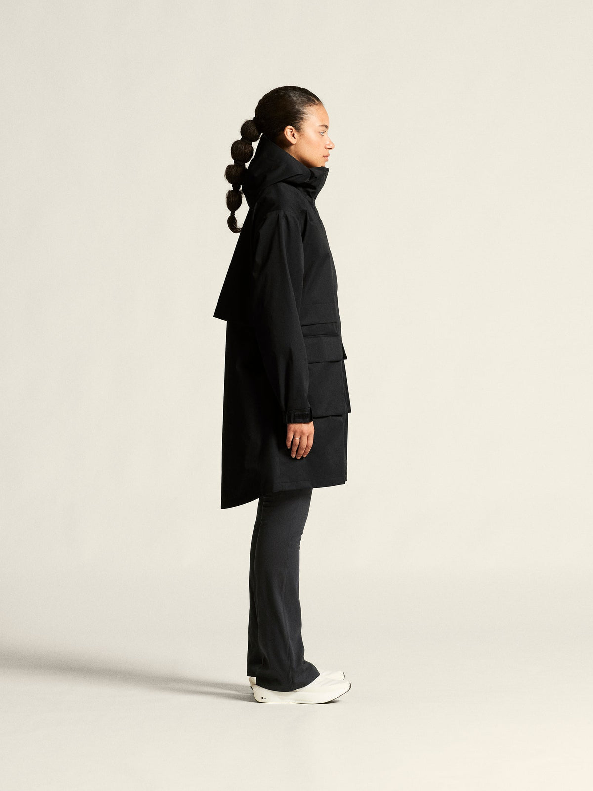 Craft Urban Parka Damen in Schwarz, Detailansicht