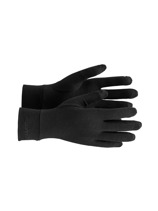 Craft Essence Wool Light Glove in Schwarz, Vorderansicht