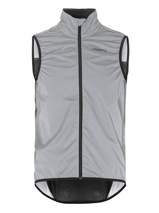 Craft ADV Essence Lumen Wind Vest Herren in Grau, Vorderansicht