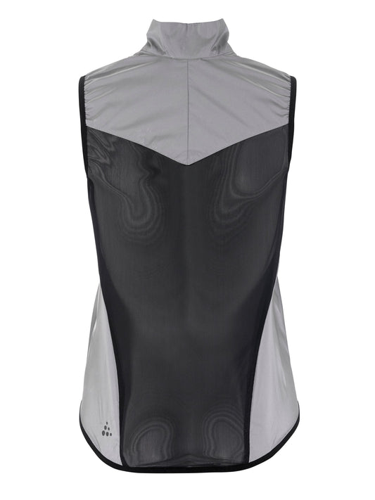 Craft ADV Essence Lumen Wind Vest Damen in Grau, Rückansicht