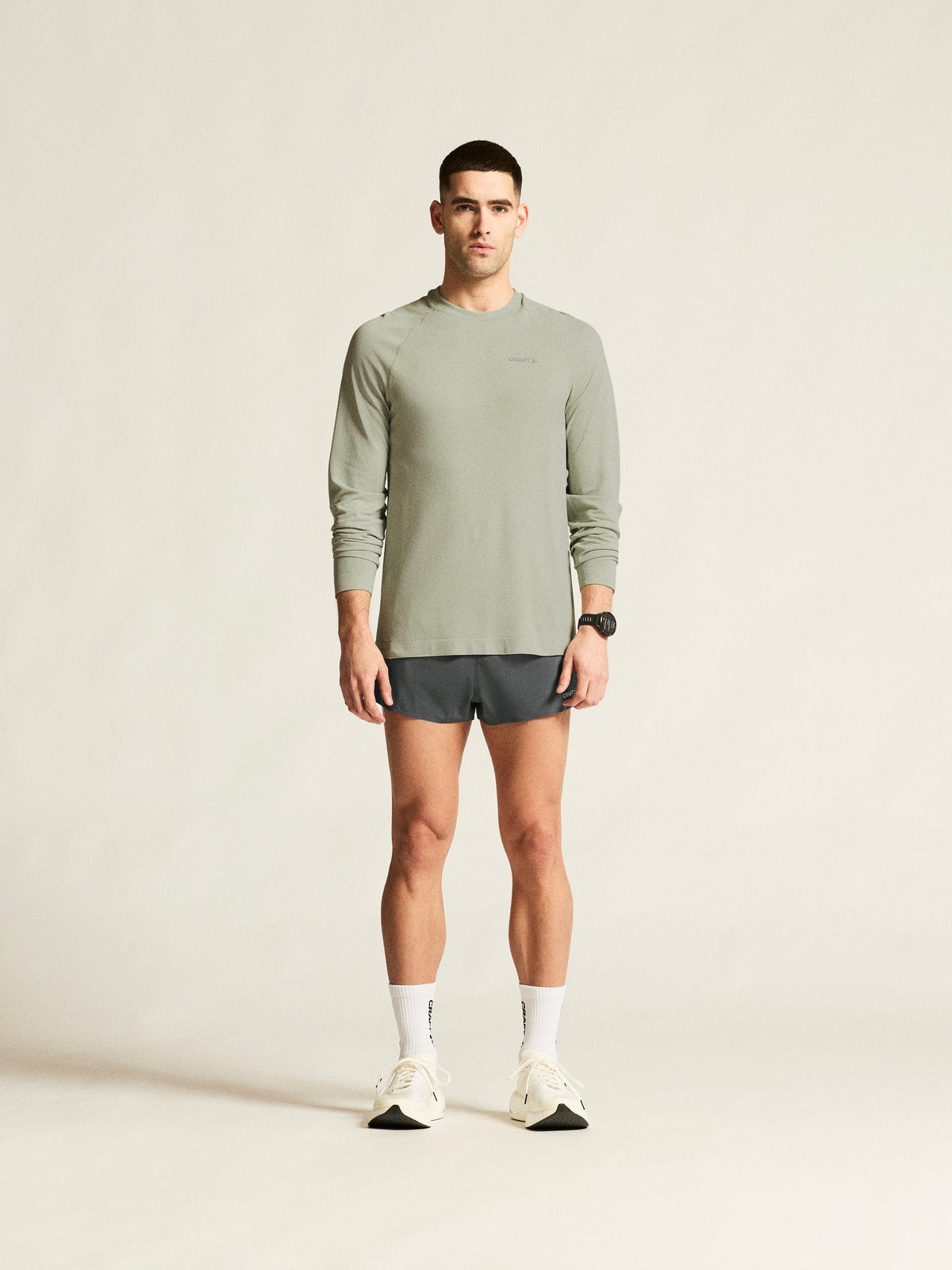 Craft Active Comfort LS 2 Herren in Grau, Detailansicht