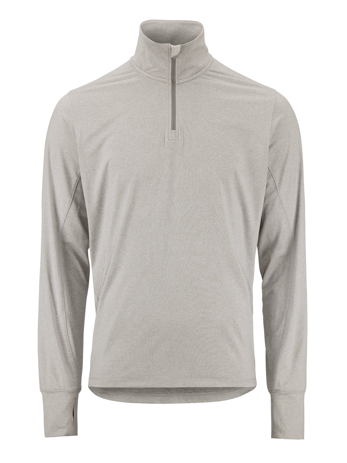 Craft Flow HZ LS Herren in Grau meliert, Vorderansicht