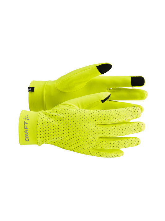 Craft Lumen Fleece Glove 2 in Neongelb, Vorderansicht