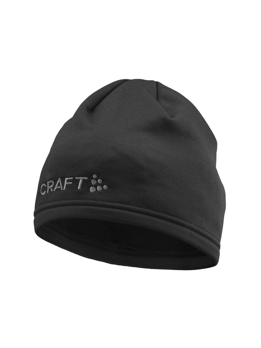 Craft Explore Power Fleece Beanie in Schwarz, Vorderansicht