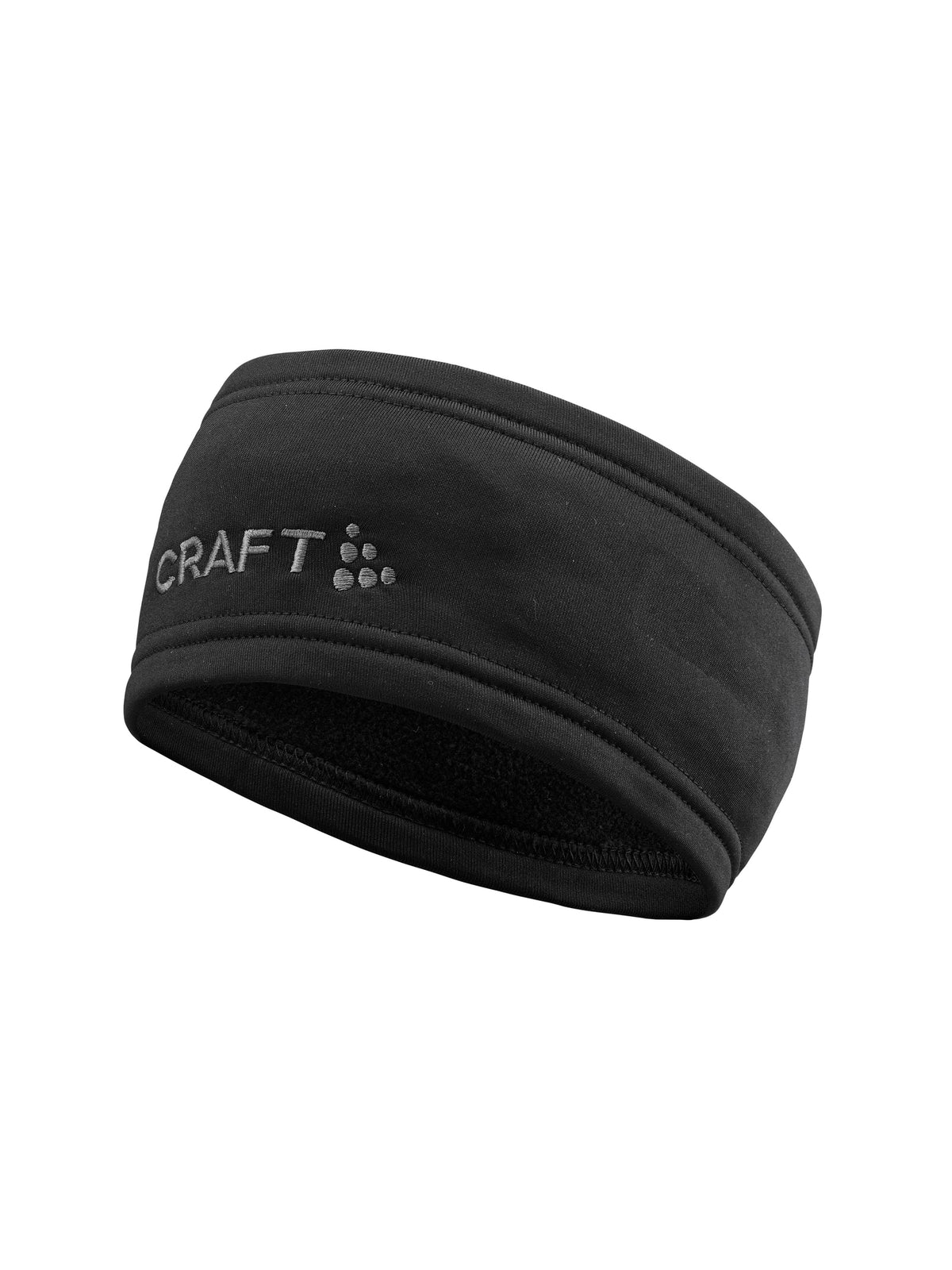 Craft Explore Power Fleece Headband in Schwarz, Vorderansicht