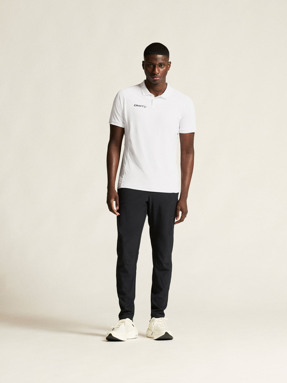 Craft Ability Polo Herren in Weiss, Detailansicht