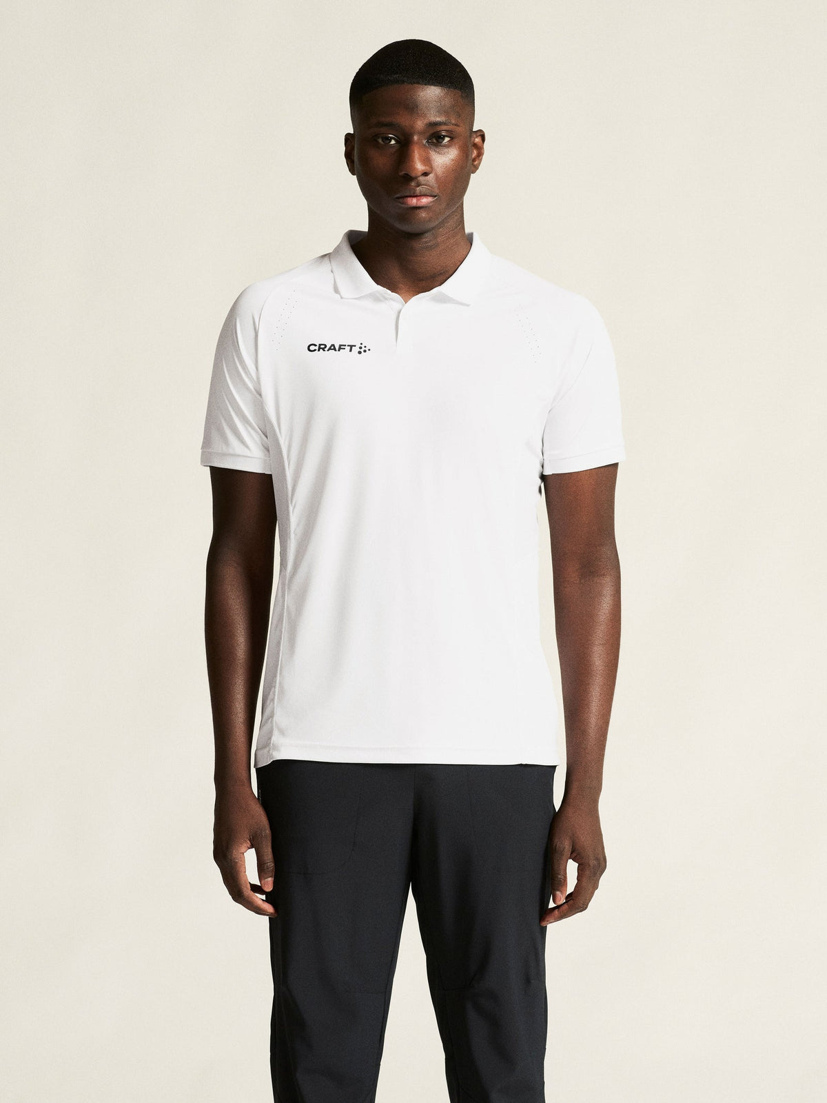 Craft Ability Polo Herren in Weiss, Detailansicht