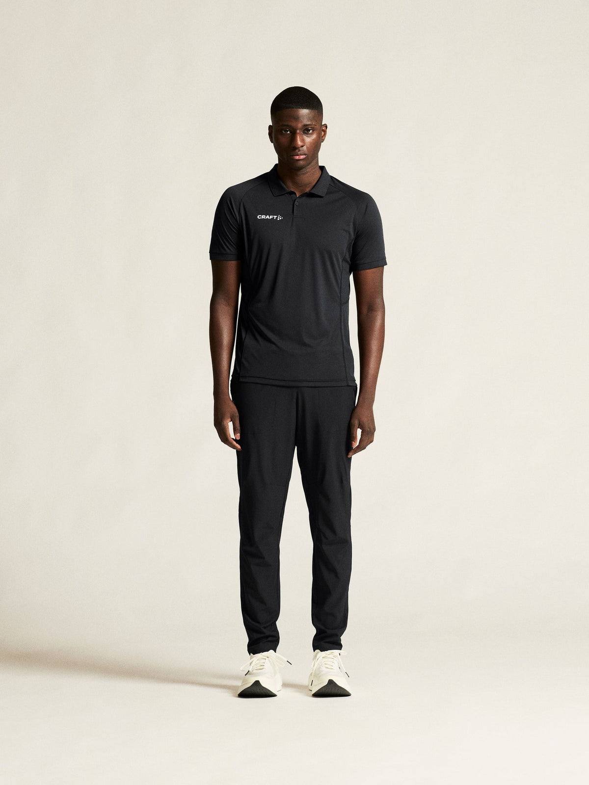 Craft Ability Polo Herren in Schwarz, Detailansicht