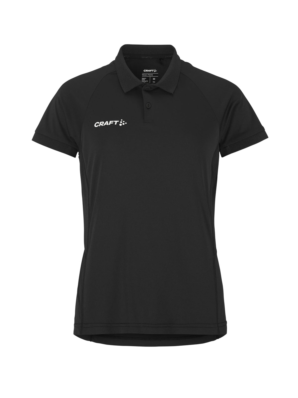 Craft Ability Polo Damen in Schwarz, Vorderansicht