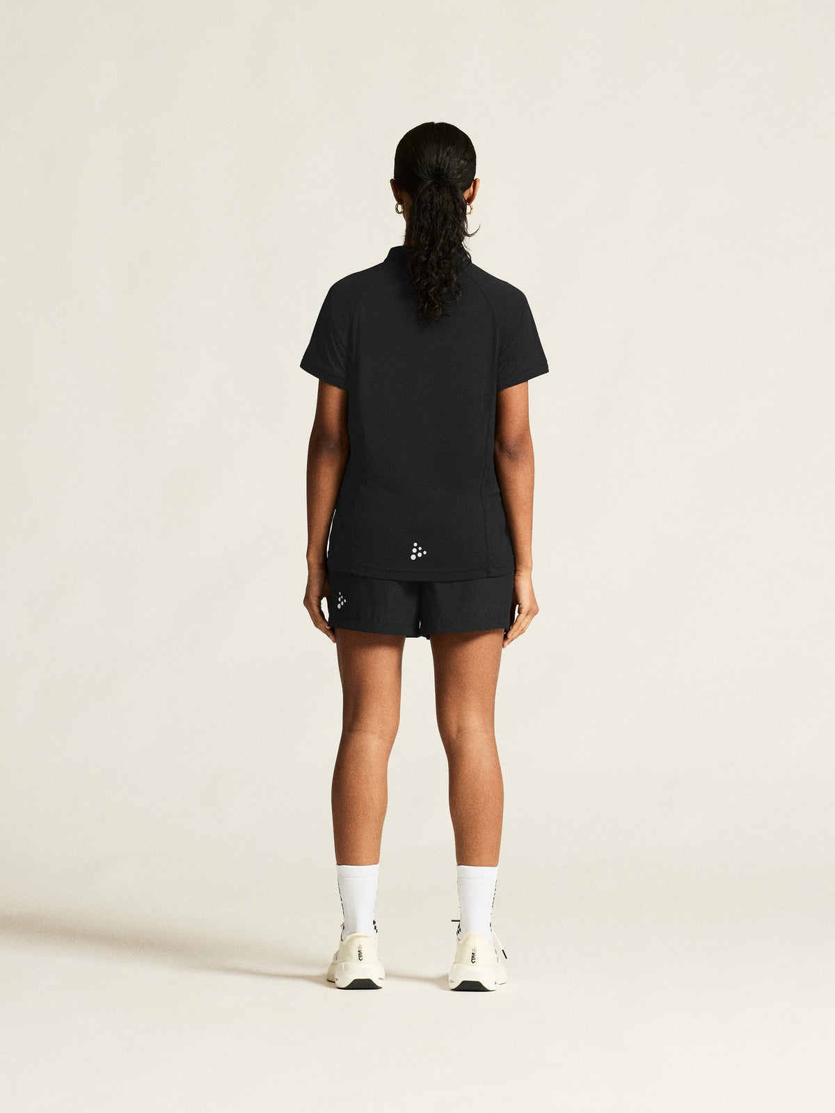 Craft Ability Polo Damen in Schwarz, Detailansicht