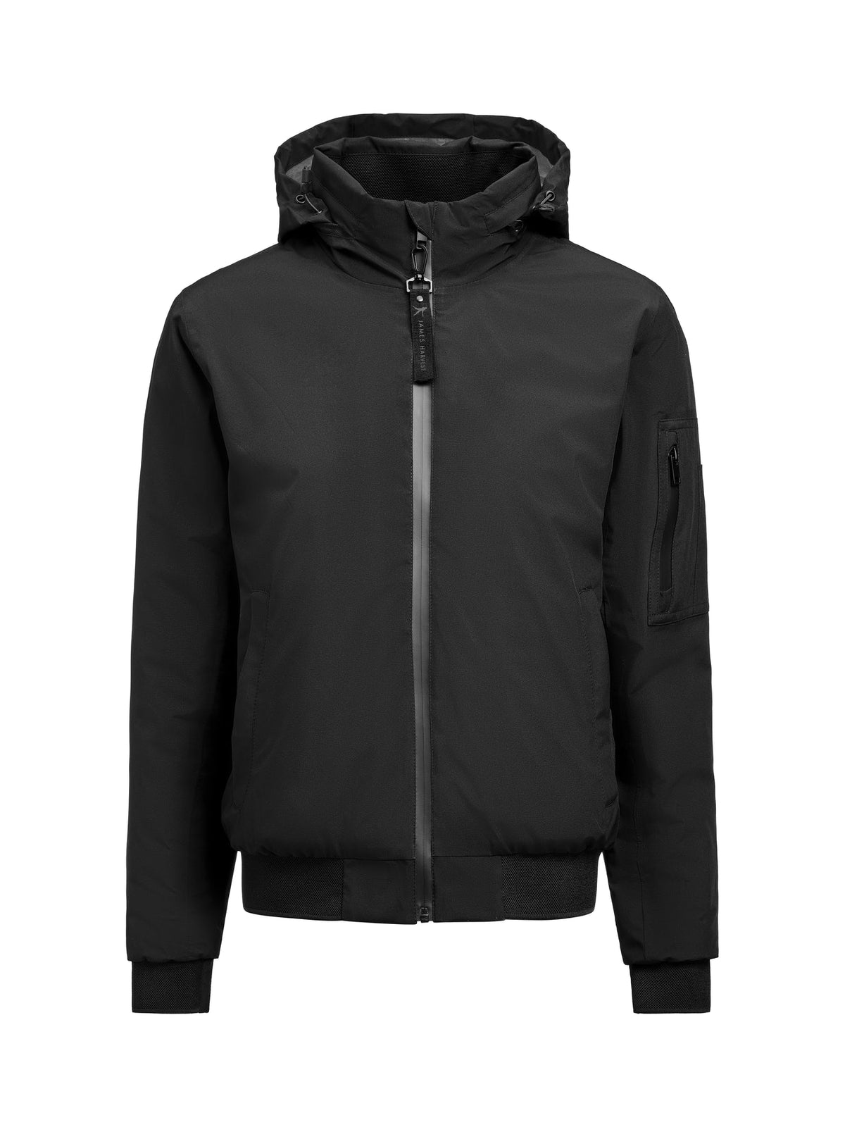 James Harvest Montana Bomberjacket W Schwarz, Vorderansicht