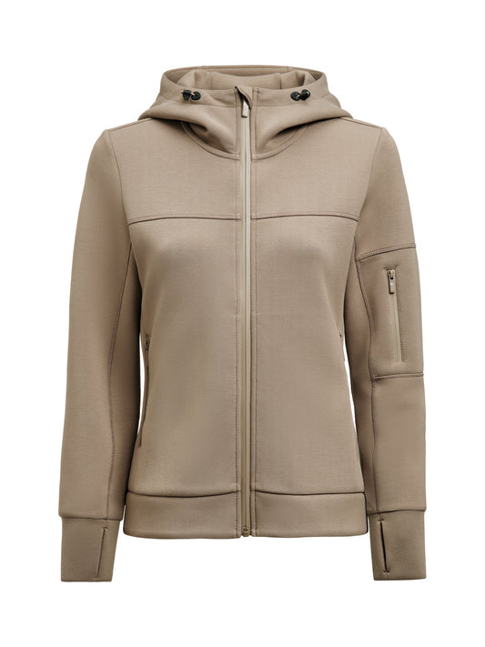 James Harvest Montana Midlayer Woman Walnuss, Vorderansicht
