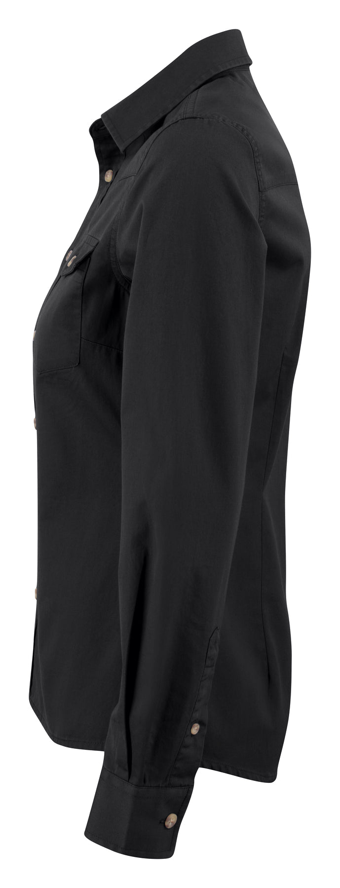 James Harvest Treemore Shirt Ladies Schwarz, Seitenansicht links