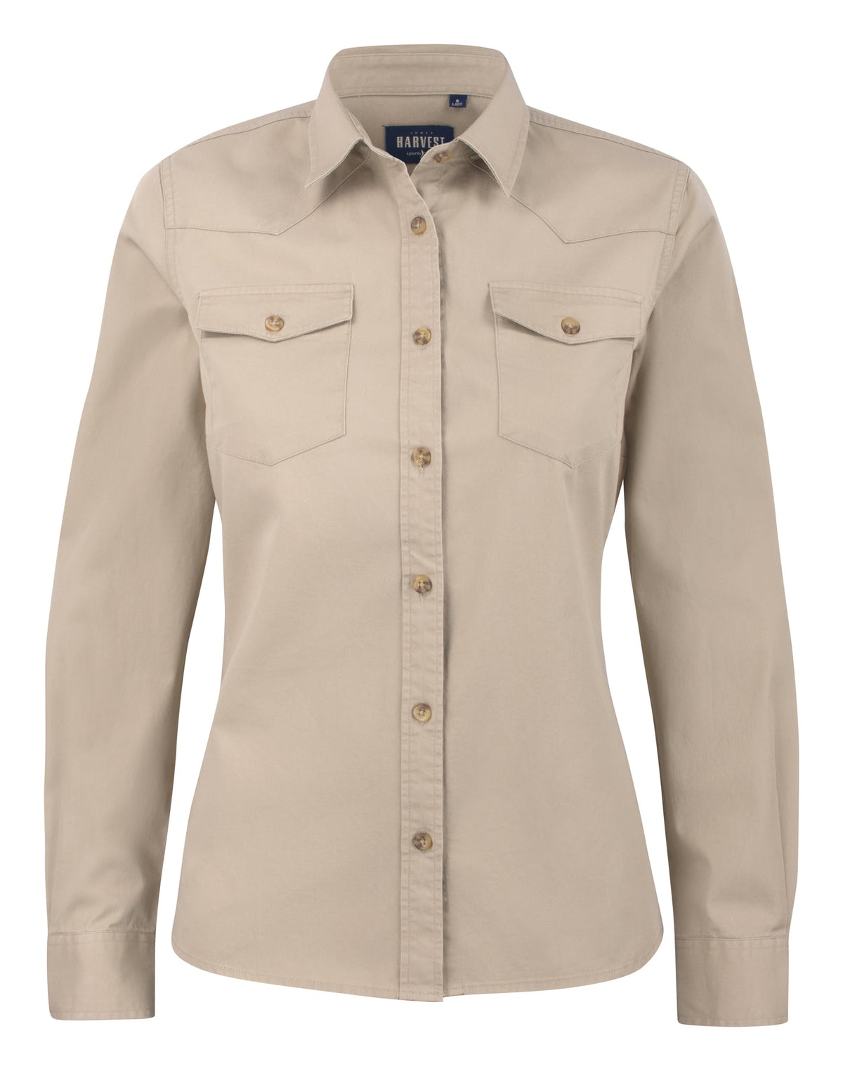 James Harvest Treemore Shirt Ladies Sand, Vorderansicht