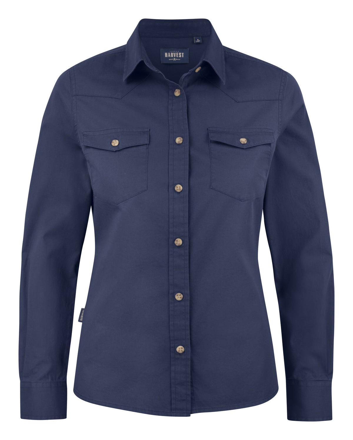James Harvest Treemore Shirt Ladies Marine, Vorderansicht