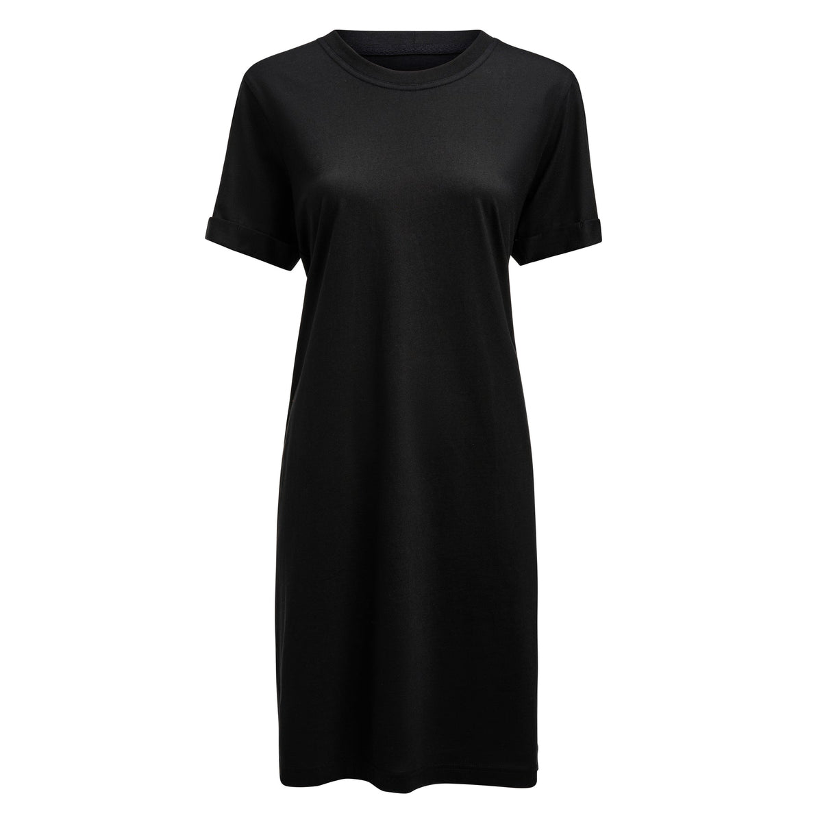 James Harvest American T-shirt Dress Women Schwarz, Vorderansicht