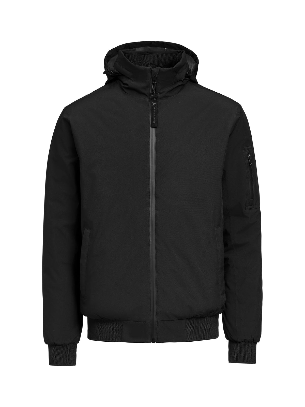 James Harvest Montana Bomberjacket Schwarz, Vorderansicht